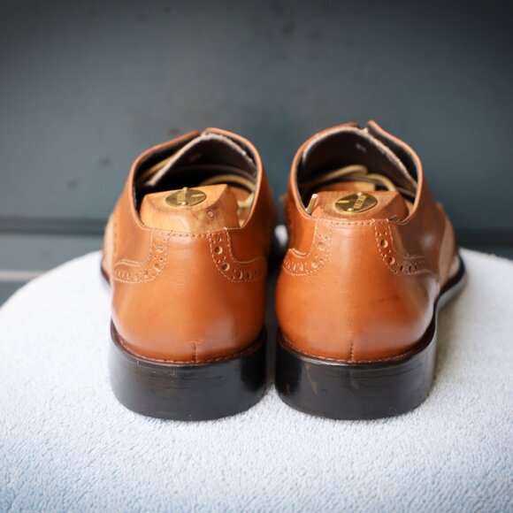 Paul Fredrick 8.5-M Cognac Spectator Oxford Mens Dress Shoes - Picture 3 of 14